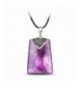 18KT White Plated Pendant Amethyst