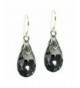 Queenberry Silver Night Swarovski Elements Teardrop