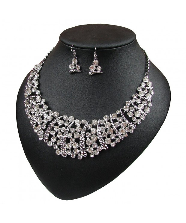 Luxury Rhinestone Necklace Earring Jewellery