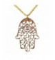 Hamsa Peace Bronze Pendant Necklace