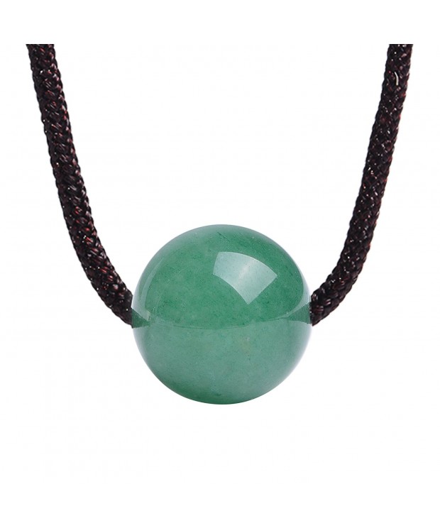 iSTONE Natural Aventurine Pendant Necklace