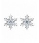 EVER FAITH Sterling Zirconia Snowflake