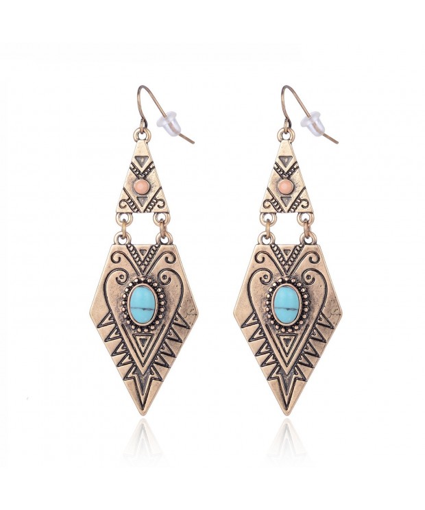 Ethnic Antique Silver Teardrop Earring