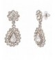 Lux Accessories Flower Crystal Earrings