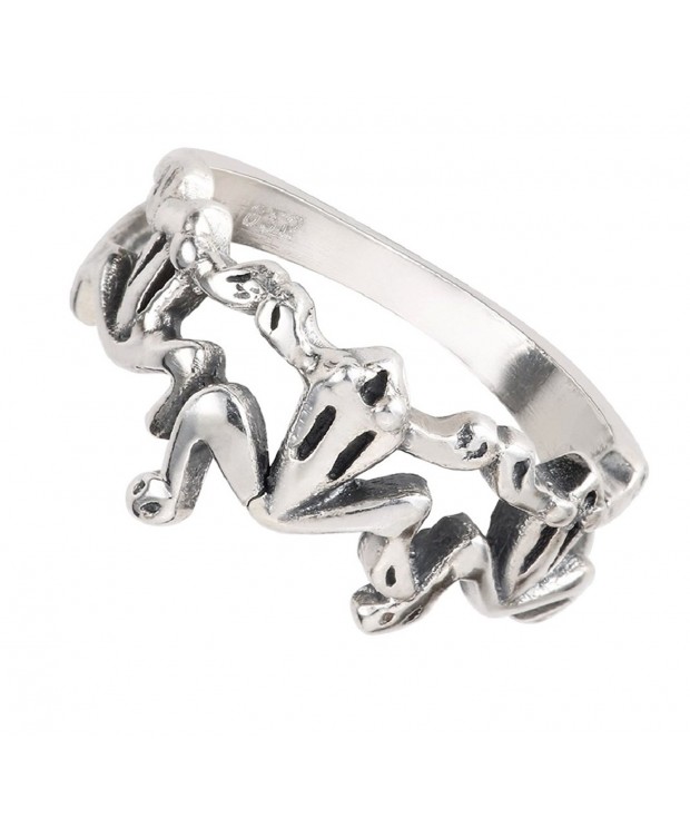 Sterling Silver Three Little Frogs