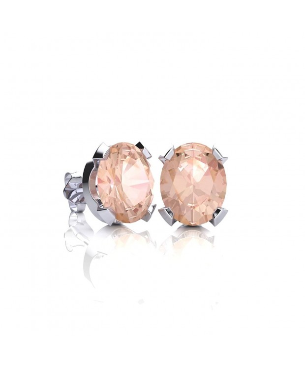 Carat Morganite Earrings Sterling Silver