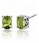 Basket Peridot Earrings Sterling Rhodium