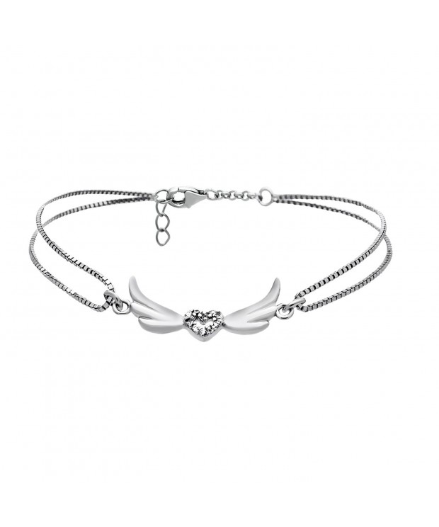 Mother Sterling Silver Bracelet Crystal