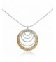 Graduated Circles Pendant Sterling Necklace