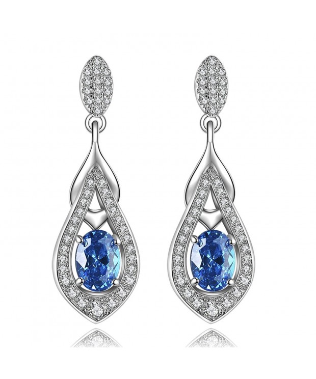 Sterling Teardrop Earrings Crystals Earring