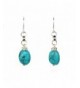 Composed Turquoise Crystal Earrings Assembled