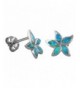 Sterling Silver Synthetic Plumeria Starfish