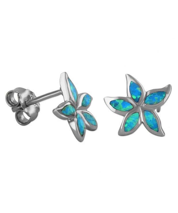 Sterling Silver Synthetic Plumeria Starfish
