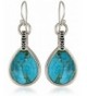 Barse Silhouette Sterling Turquoise Drop Earrings