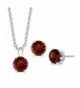 Garnet Sterling Silver Earrings Pendant