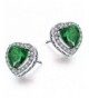 Caperci Sterling Created Emerald Earrings