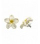 Hawaiian Jewelry Plumeria Flower Earrings