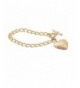 Yellow Etched Heart Locket Bracelet