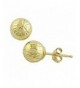 Yellow Gold Diamond Ball Earring