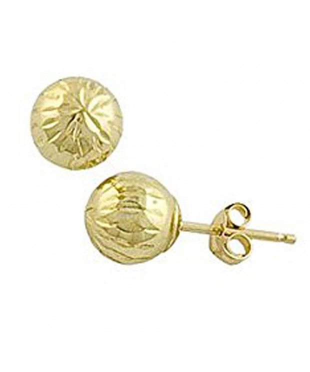 Yellow Gold Diamond Ball Earring