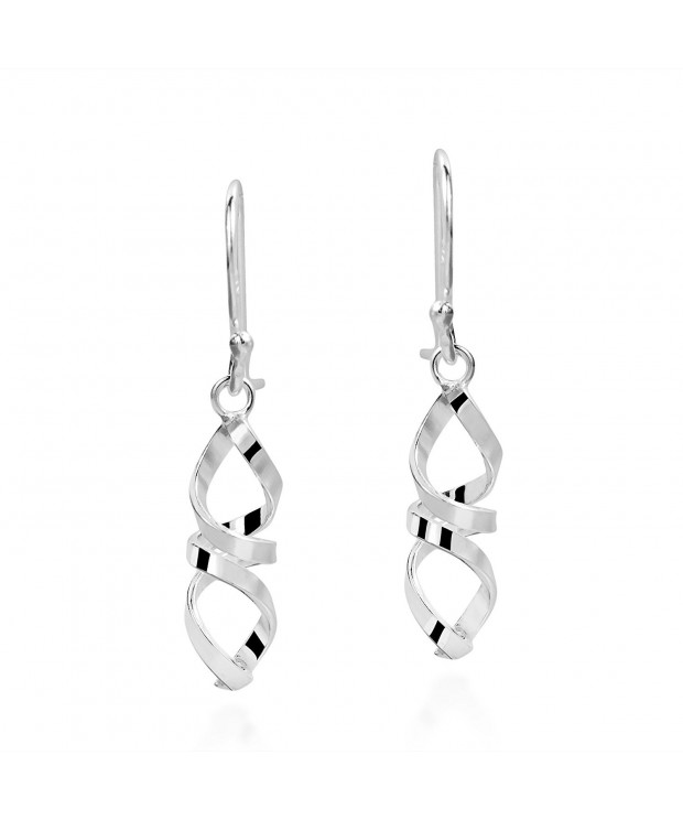 Elaborate Ribbon Sterling Silver Earrings