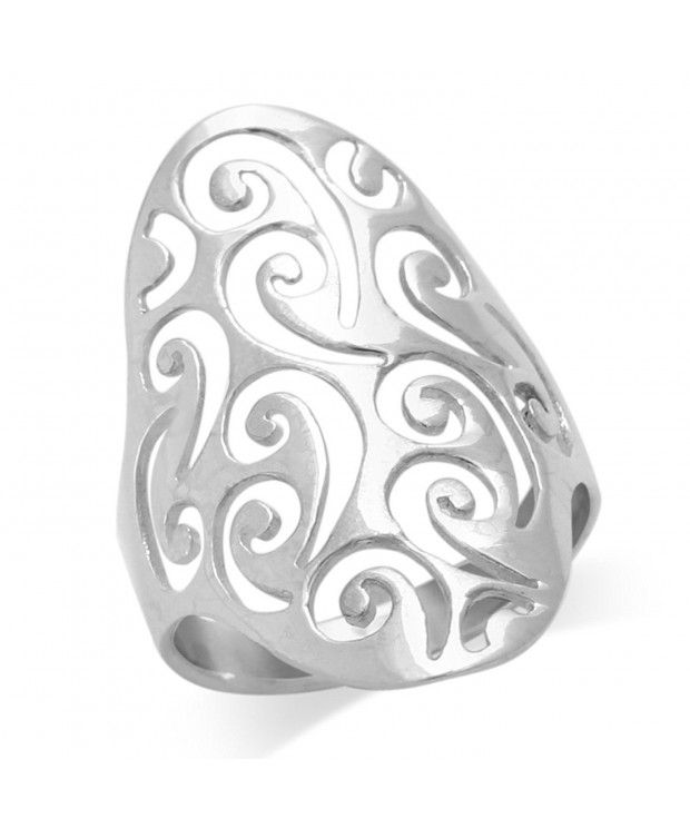 Sterling Silver Large Filigree Swirl