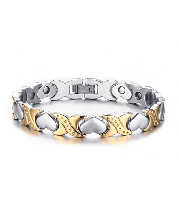 Womens Magnetic Therapy Stainless Bracelet