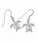 Sterling Silver Petroglyph Plumeria Earrings