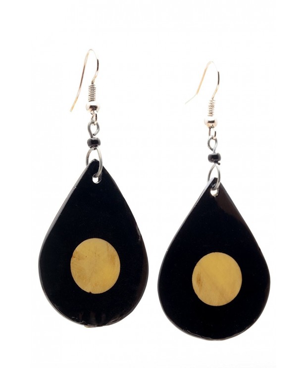 Maisha Teardrop Upcycled Bouvine Earrings