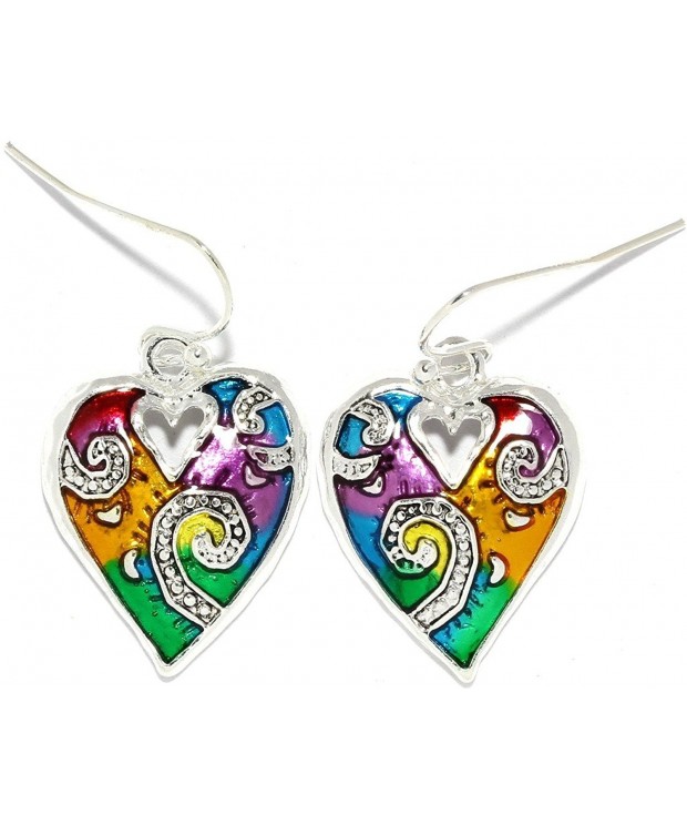 AnsonsImages Colorful Silver Dangle Earrings