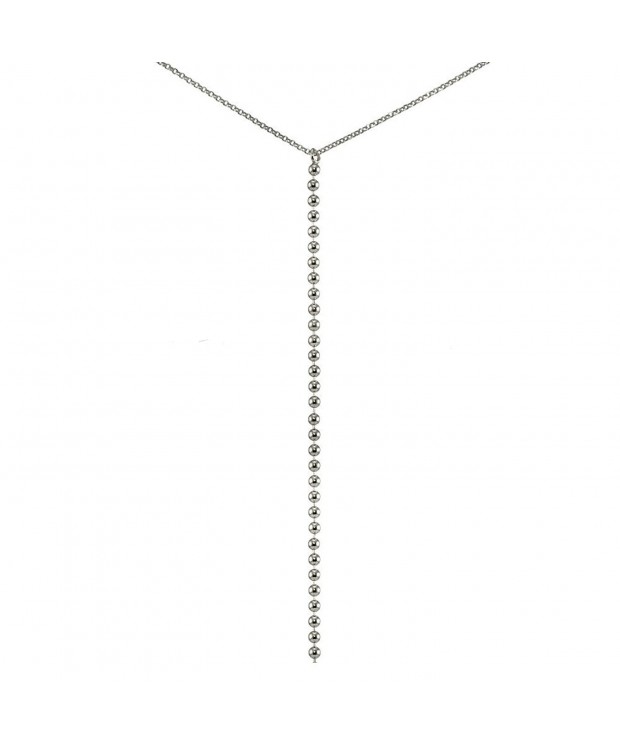 Sterling Silver Italian Lariat Necklace