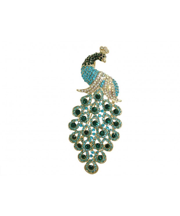 TTjewelry Vintage Peacock Rhinestone Art deco