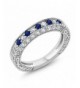 Created Sapphire Sterling Silver Wedding