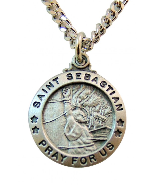 Adult Pewter Sebastian Necklace Prayer