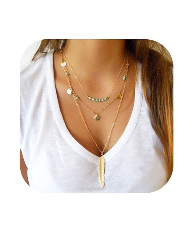 Sundear Multilayer Necklace Exquisite Turquoise