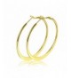 50mm Circle Hoop Earrings Plated