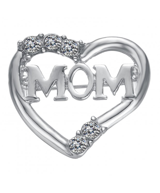 Yoursfs Brooch Mothers Engraved Crystal