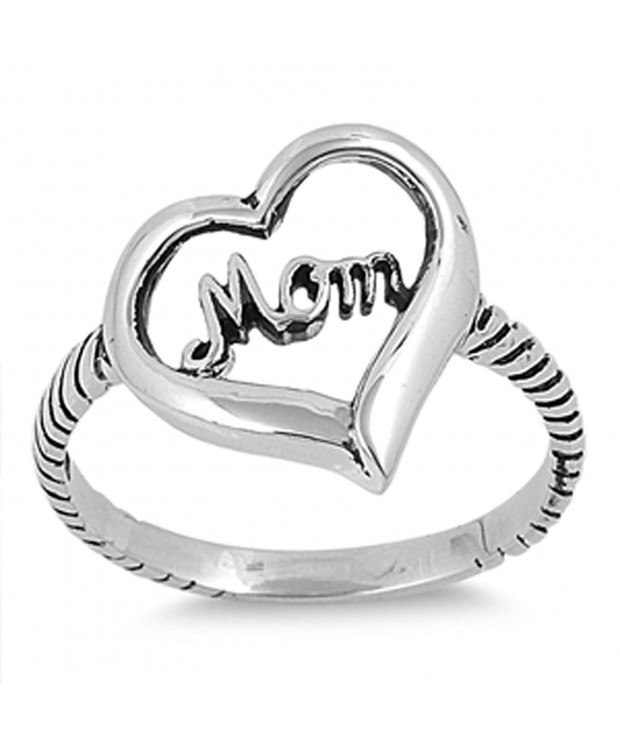 Sterling Silver Womens Heart Unique