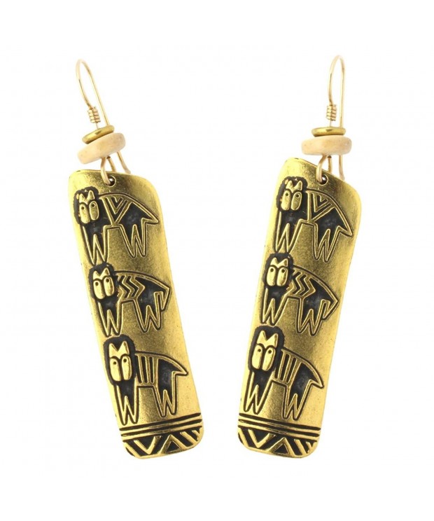 Laurel Burch Hieroglyphic Goldtone Earrings