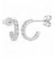 Sterling Silver Clear Comfortable Earrings