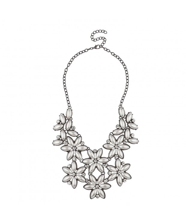 Lux Accessories Crystal Statement Necklace