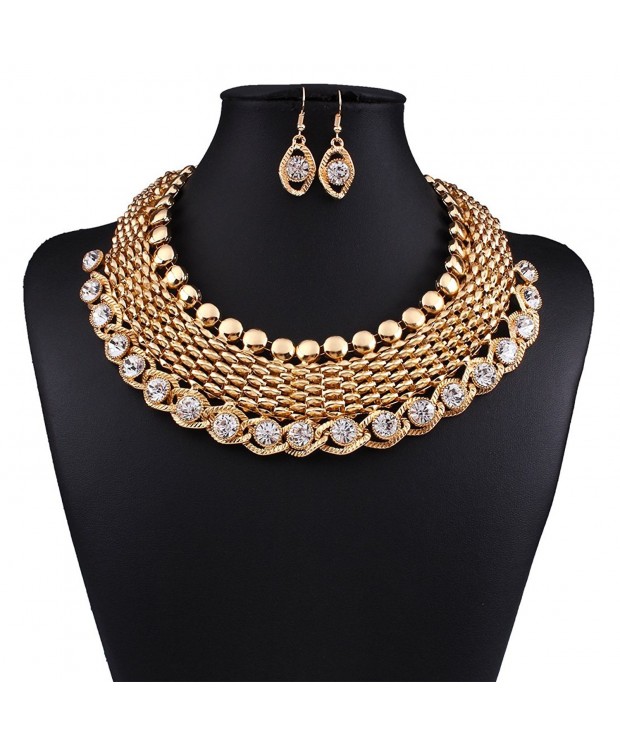 Winding Diamond Explosion exaggeration necklace