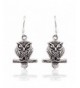 Sterling Oxidized Detailed Midnight Earrings