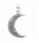 Celtic Knotwork Art Crescent Sterling