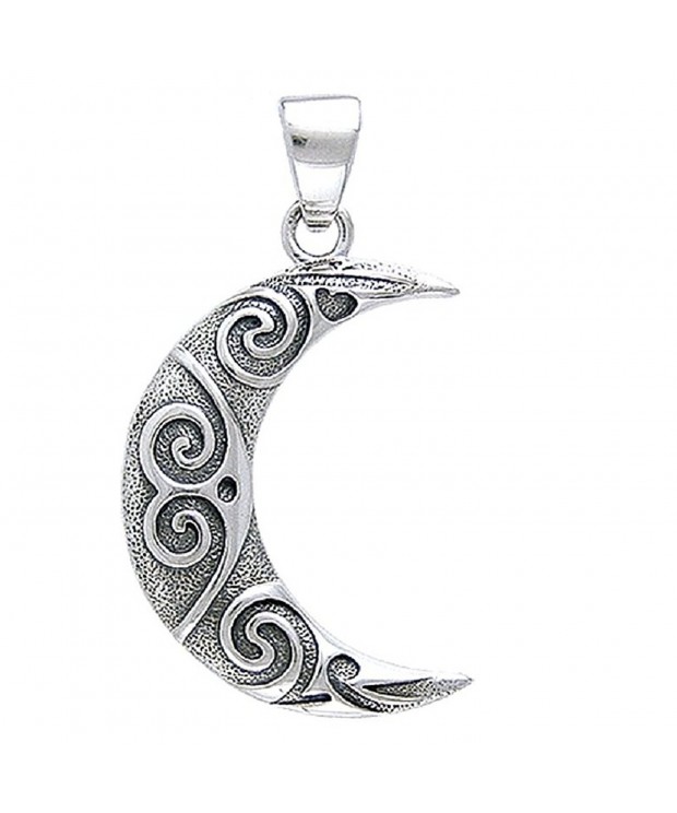 Celtic Knotwork Art Crescent Sterling