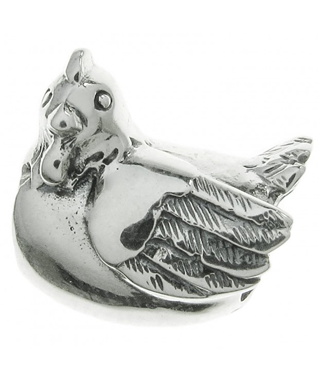 Sterling Silver Chicken European Charm