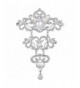 EVER FAITH Silver Tone Crystal Simulated