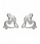 Sterling Silver Treble Heart Earrings