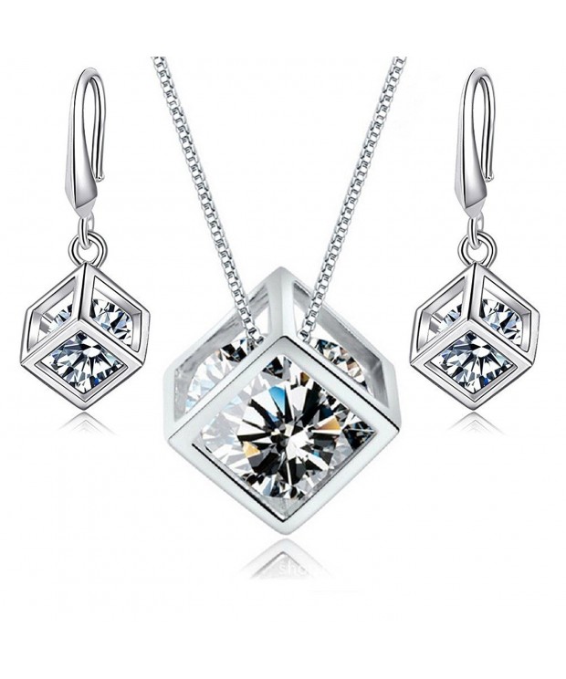 Zirconia Austrian Crystals Necklace Earrings