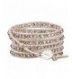 KELITCH Fashion Crystal Bracelet Leather